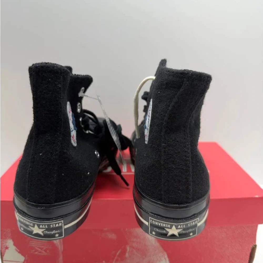Converse Kids Black High-Top Sneakers with Logo Patch